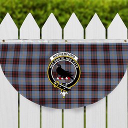 ScotsTee Shop Scottish Rutherford Ancient Crest Tartan Non-Pleated Fan Flag Bunting Banner