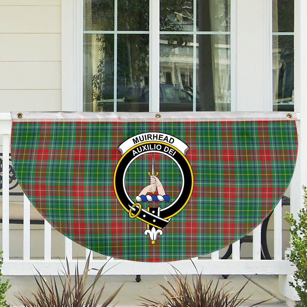 ScotsTee Shop Scottish Muirhead SC Crest Tartan Non-Pleated Fan Flag Bunting Banner