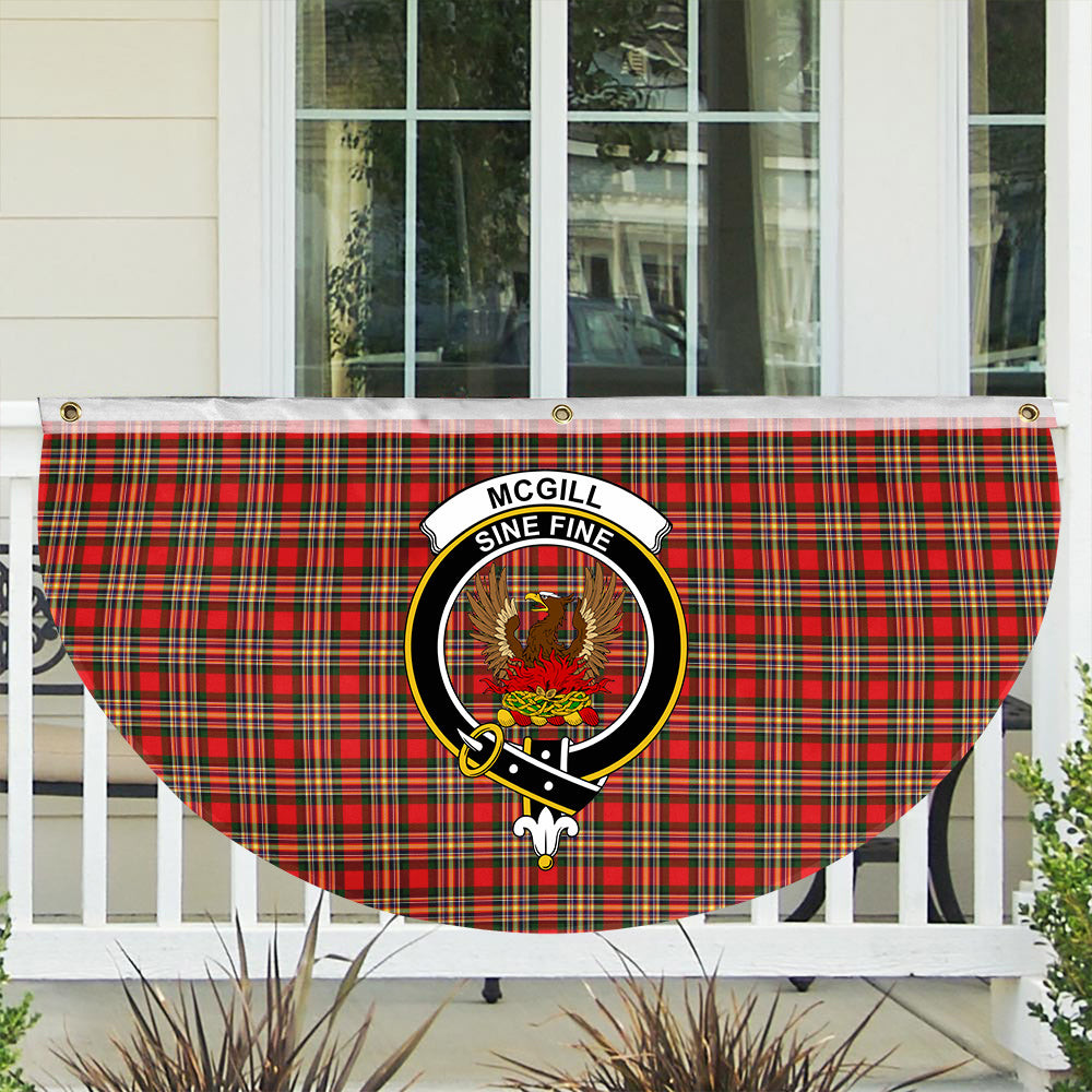ScotsTee Shop Scottish McGill Modern Crest Tartan Non-Pleated Fan Flag Bunting Banner