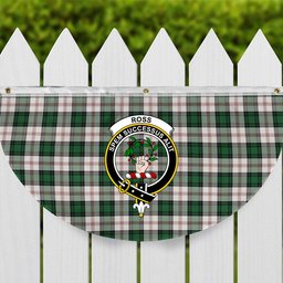 ScotsTee Shop Scottish Ross Arisaid Ancient Crest Tartan Non-Pleated Fan Flag Bunting Banner