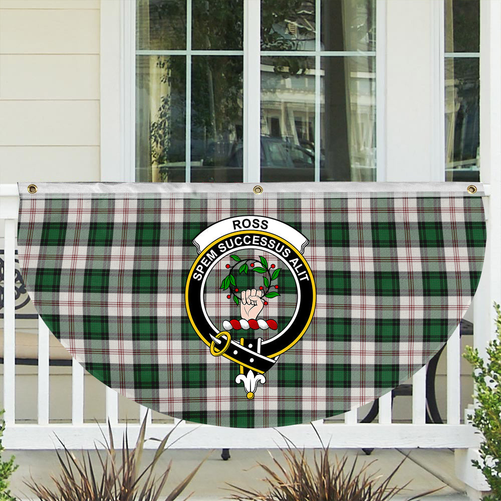 ScotsTee Shop Scottish Ross Arisaid Ancient Crest Tartan Non-Pleated Fan Flag Bunting Banner