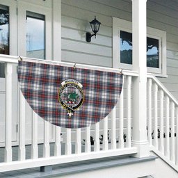 ScotsTee Shop Scottish MacBeth Dress Modern Crest Tartan Non-Pleated Fan Flag Bunting Banner