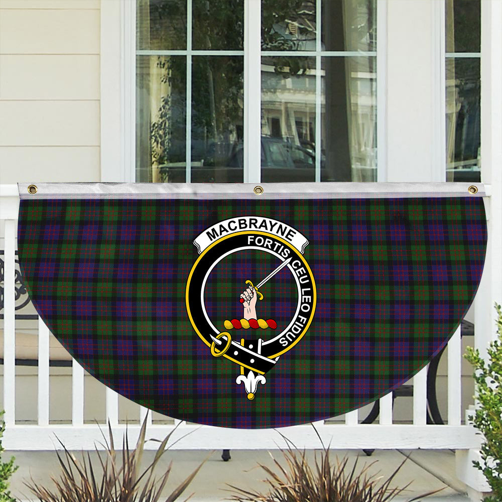 ScotsTee Shop Scottish MacBrayne Crest Tartan Non-Pleated Fan Flag Bunting Banner