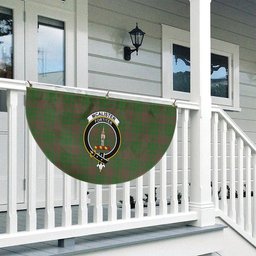 ScotsTee Shop Scottish McAlister of Glenbarr Hunting Ancient Crest Tartan Non-Pleated Fan Flag Bunting Banner
