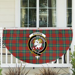 ScotsTee Shop Scottish Ruthven Ancient Crest Tartan Non-Pleated Fan Flag Bunting Banner