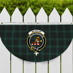 ScotsTee Shop Scottish McAulay Hunting Modern Crest Tartan Non-Pleated Fan Flag Bunting Banner