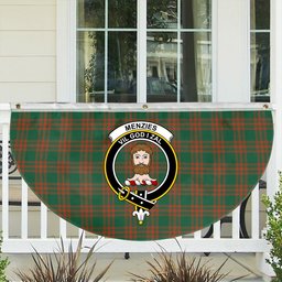 ScotsTee Shop Scottish Menzies Green Ancient Crest Tartan Non-Pleated Fan Flag Bunting Banner