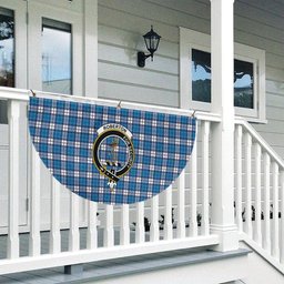 ScotsTee Shop Scottish Roberton Crest Tartan Non-Pleated Fan Flag Bunting Banner