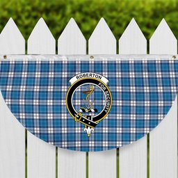 ScotsTee Shop Scottish Roberton Crest Tartan Non-Pleated Fan Flag Bunting Banner