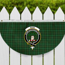 ScotsTee Shop Scottish Ross Hunting 3 Crest Tartan Non-Pleated Fan Flag Bunting Banner