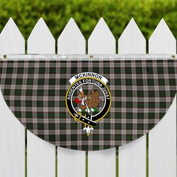ScotsTee Shop Scottish McKinnon Dress Crest Tartan Non-Pleated Fan Flag Bunting Banner