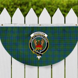 ScotsTee Shop Scottish Johnston Crest Tartan Non-Pleated Fan Flag Bunting Banner
