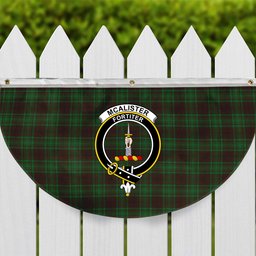 ScotsTee Shop Scottish McAlister of Glenbarr Hunting Crest Tartan Non-Pleated Fan Flag Bunting Banner