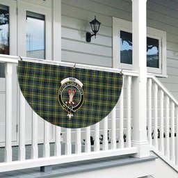 ScotsTee Shop Scottish Reid Green SC Crest Tartan Non-Pleated Fan Flag Bunting Banner