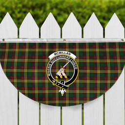 ScotsTee Shop Scottish McMillan Ancient Crest Tartan Non-Pleated Fan Flag Bunting Banner