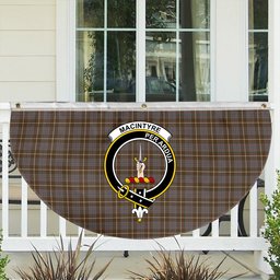 ScotsTee Shop Scottish MacIntyre Hunting Weathered Crest Tartan Non-Pleated Fan Flag Bunting Banner