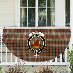 ScotsTee Shop Scottish MakGill Ancient Crest Tartan Non-Pleated Fan Flag Bunting Banner