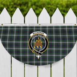 ScotsTee Shop Scottish MacKenzie Dress Crest Tartan Non-Pleated Fan Flag Bunting Banner