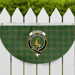 ScotsTee Shop Scottish Strachan Hunting Ancient Crest Tartan Non-Pleated Fan Flag Bunting Banner