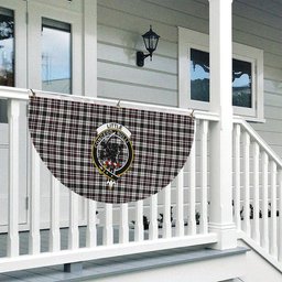 ScotsTee Shop Scottish Little Arisaid Modern Crest Tartan Non-Pleated Fan Flag Bunting Banner