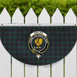 ScotsTee Shop Scottish Sinclair Hunting Modern Clan Crest Tartan Non-Pleated Fan Flag Bunting Banner