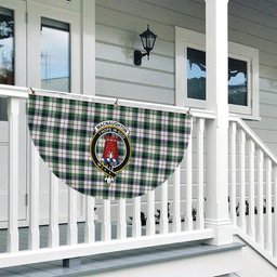 ScotsTee Shop Scottish MacNaughton Dress Modern Crest Tartan Non-Pleated Fan Flag Bunting Banner