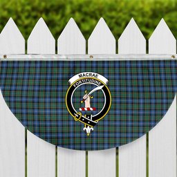 ScotsTee Shop Scottish MacRae Hunting Ancient Crest Tartan Non-Pleated Fan Flag Bunting Banner