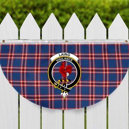 ScotsTee Shop Scottish Laing of Archiestown Modern Crest Tartan Non-Pleated Fan Flag Bunting Banner