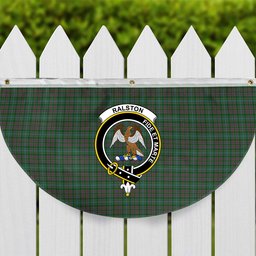 ScotsTee Shop Scottish Ralston USA Crest Tartan Non-Pleated Fan Flag Bunting Banner