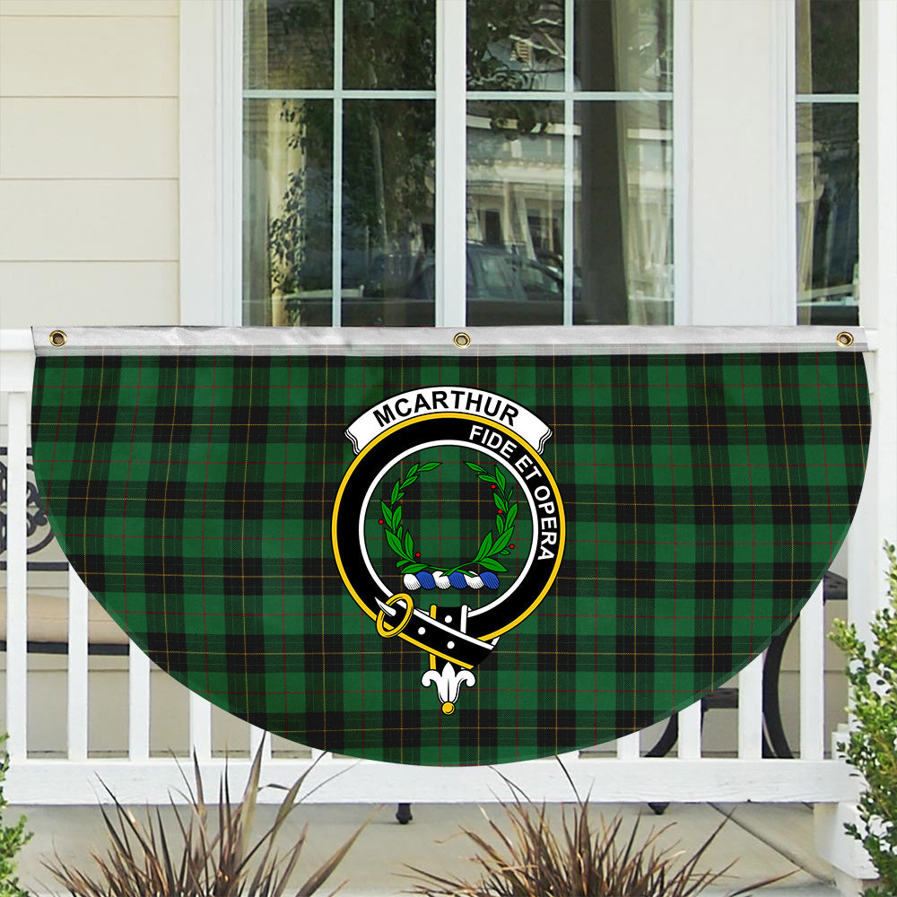 ScotsTee Shop Scottish McArthur-Fox Hunting Ancient Crest Tartan Non-Pleated Fan Flag Bunting Banner