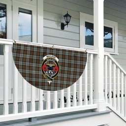 ScotsTee Shop Scottish MacLeod Of Harris Weathered Crest Tartan Non-Pleated Fan Flag Bunting Banner