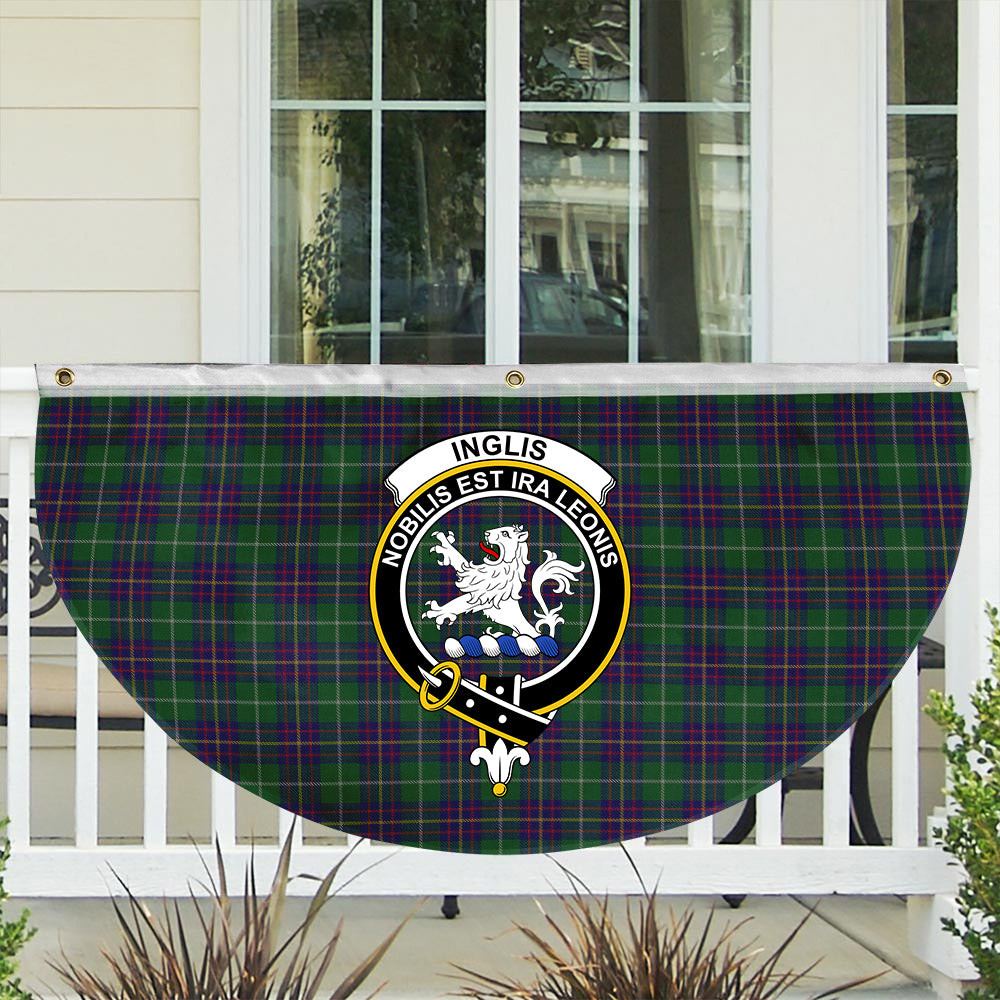 ScotsTee Shop Scottish Inglis Crest Tartan Non-Pleated Fan Flag Bunting Banner