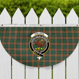 ScotsTee Shop Scottish Pollock Crest Tartan Non-Pleated Fan Flag Bunting Banner