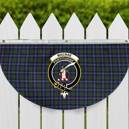 ScotsTee Shop Scottish MacRae Hunting Modern Crest Tartan Non-Pleated Fan Flag Bunting Banner