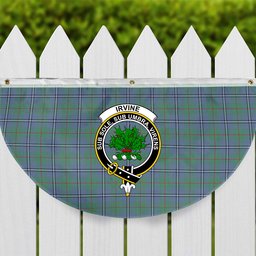 ScotsTee Shop Scottish Irvine of Glentulchan Ancient Crest Tartan Non-Pleated Fan Flag Bunting Banner