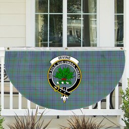 ScotsTee Shop Scottish Irvine of Glentulchan Ancient Crest Tartan Non-Pleated Fan Flag Bunting Banner