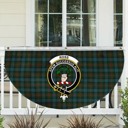 ScotsTee Shop Scottish Ross Hunting Crest Tartan Non-Pleated Fan Flag Bunting Banner