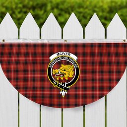 ScotsTee Shop Scottish McIver Ancient Crest Tartan Non-Pleated Fan Flag Bunting Banner