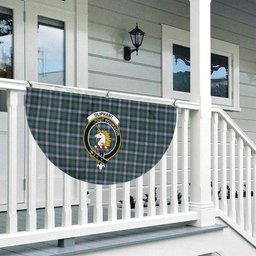 ScotsTee Shop Scottish Oliphant Dress Crest Tartan Non-Pleated Fan Flag Bunting Banner