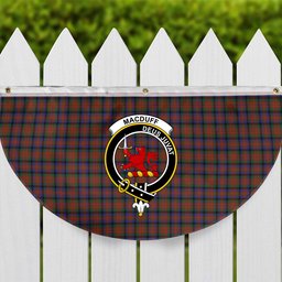 ScotsTee Shop Scottish MacDuff Hunting Modern SC Crest Tartan Non-Pleated Fan Flag Bunting Banner