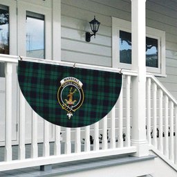 ScotsTee Shop Scottish Marshall Modern Crest Tartan Non-Pleated Fan Flag Bunting Banner