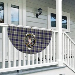 ScotsTee Shop Scottish Livingstone Dress Crest Tartan Non-Pleated Fan Flag Bunting Banner