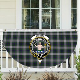 ScotsTee Shop Scottish Murray of Atholl Dress Crest Tartan Non-Pleated Fan Flag Bunting Banner