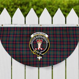 ScotsTee Shop Scottish Robertson of Struan Modern Crest Tartan Non-Pleated Fan Flag Bunting Banner