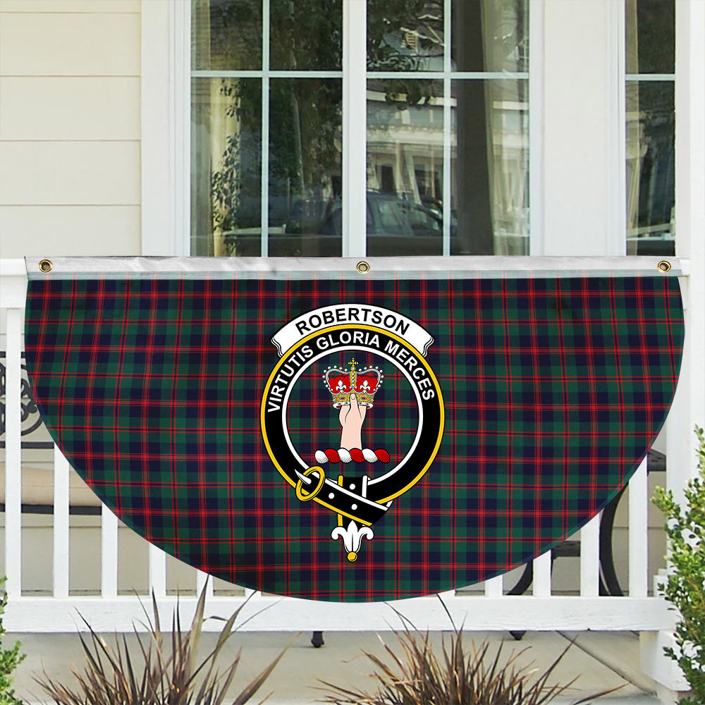 ScotsTee Shop Scottish Robertson of Struan Modern Crest Tartan Non-Pleated Fan Flag Bunting Banner