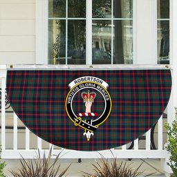 ScotsTee Shop Scottish Robertson of Struan Modern Crest Tartan Non-Pleated Fan Flag Bunting Banner