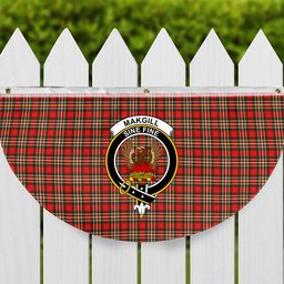 ScotsTee Shop Scottish MakGill Modern Crest Tartan Non-Pleated Fan Flag Bunting Banner