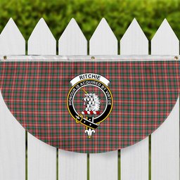 ScotsTee Shop Scottish Ritchie Ancient Clan Crest Tartan Non-Pleated Fan Flag Bunting Banner