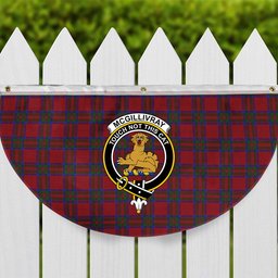 ScotsTee Shop Scottish McGillivray Crest Tartan Non-Pleated Fan Flag Bunting Banner