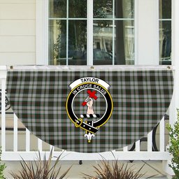 ScotsTee Shop Scottish Taylor Dress 2 Crest Tartan Non-Pleated Fan Flag Bunting Banner